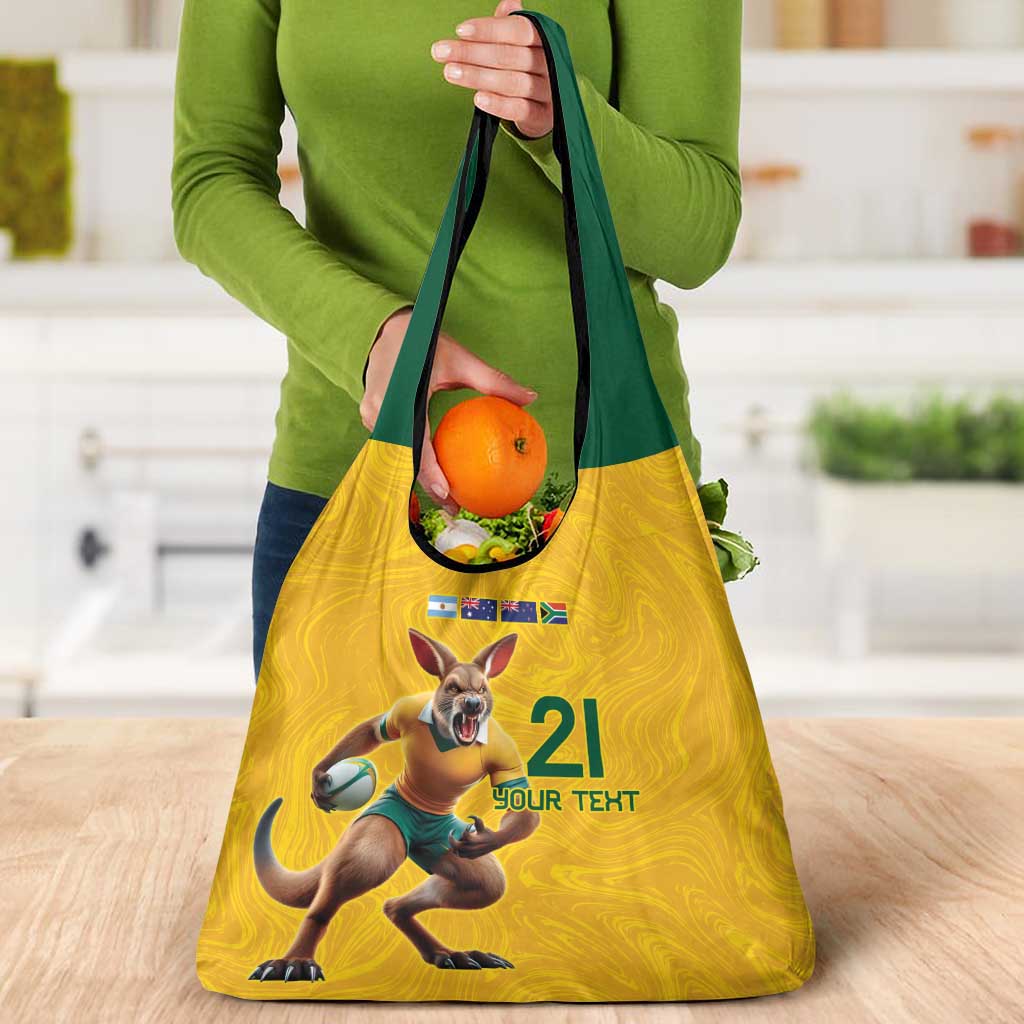 Australia Rugby Custom Grocery Bag Glory Be To Wallabies Simple Pattern - Aussie Hoodie