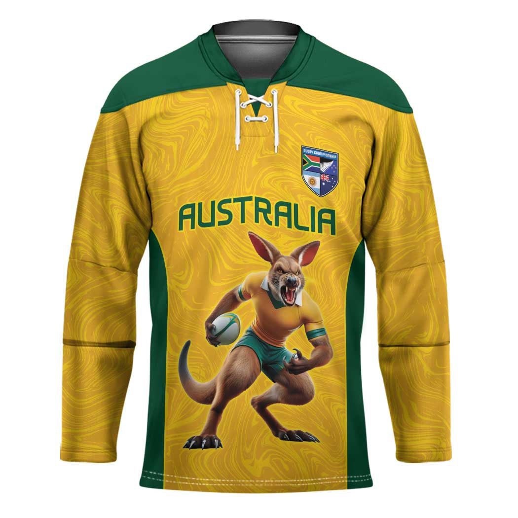 Australia Rugby Custom Hockey Jersey Glory Be To Wallabies Simple Pattern - Aussie Hoodie