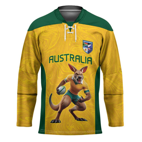 Australia Rugby Custom Hockey Jersey Glory Be To Wallabies Simple Pattern - Aussie Hoodie