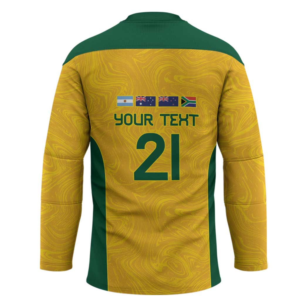 Australia Rugby Custom Hockey Jersey Glory Be To Wallabies Simple Pattern - Aussie Hoodie