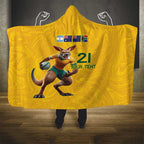 Australia Rugby Custom Hooded Blanket Glory Be To Wallabies Simple Pattern - Aussie Hoodie