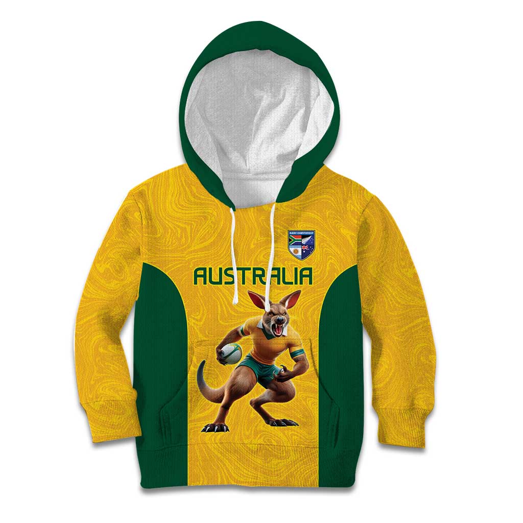 Australia Rugby Custom Kid Hoodie Glory Be To Wallabies Simple Pattern - Aussie Hoodie