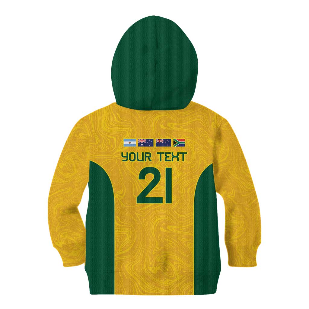 Australia Rugby Custom Kid Hoodie Glory Be To Wallabies Simple Pattern - Aussie Hoodie