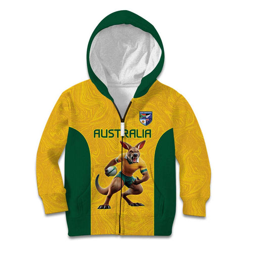 Australia Rugby Custom Kid Hoodie Glory Be To Wallabies Simple Pattern - Aussie Hoodie