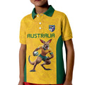 Australia Rugby Custom Kid Polo Shirt Glory Be To Wallabies Simple Pattern - Aussie Hoodie