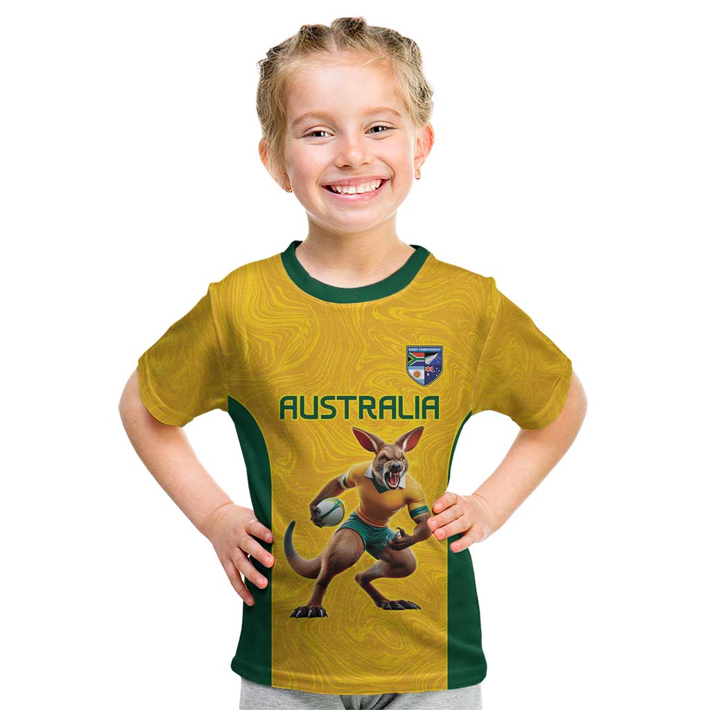 Australia Rugby Custom Kid T Shirt Glory Be To Wallabies Simple Pattern - Aussie Hoodie
