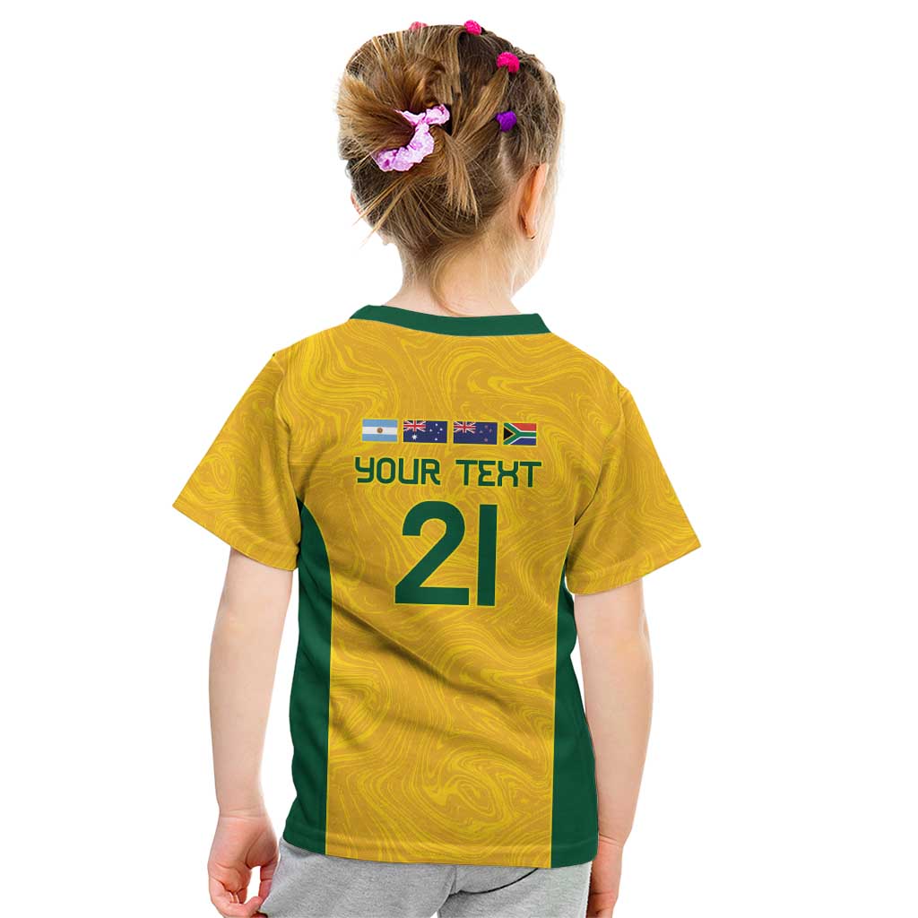 Australia Rugby Custom Kid T Shirt Glory Be To Wallabies Simple Pattern - Aussie Hoodie