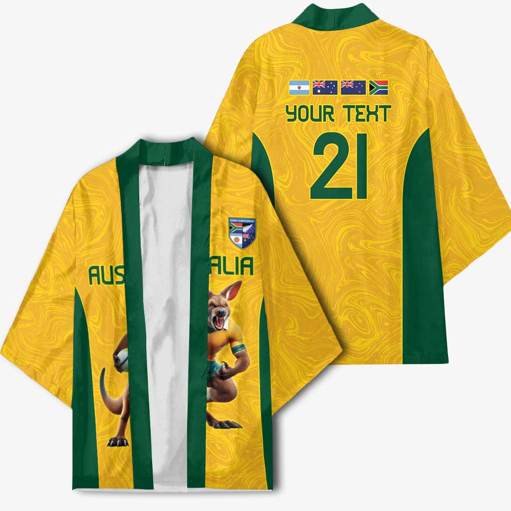 Australia Rugby Custom Kimono Glory Be To Wallabies Simple Pattern - Aussie Hoodie