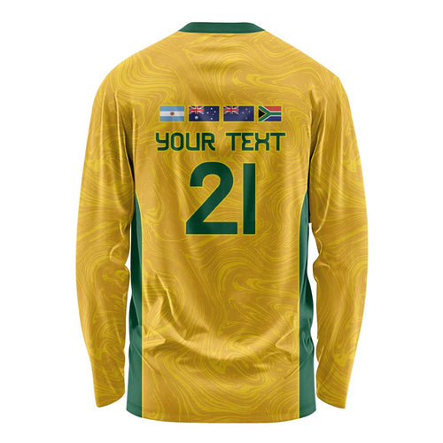 Australia Rugby Custom Long Sleeve Shirt Glory Be To Wallabies Simple Pattern - Aussie Hoodie