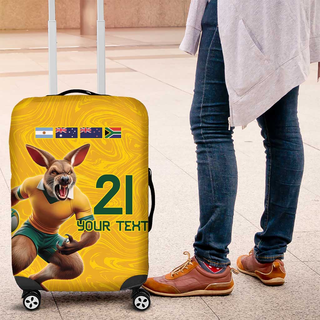Australia Rugby Custom Luggage Cover Glory Be To Wallabies Simple Pattern - Aussie Hoodie