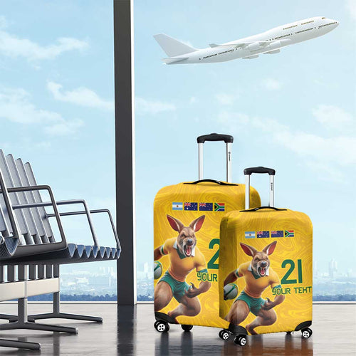 Australia Rugby Custom Luggage Cover Glory Be To Wallabies Simple Pattern - Aussie Hoodie