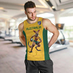 Australia Rugby Custom Men Tank Top Glory Be To Wallabies Simple Pattern - Aussie Hoodie