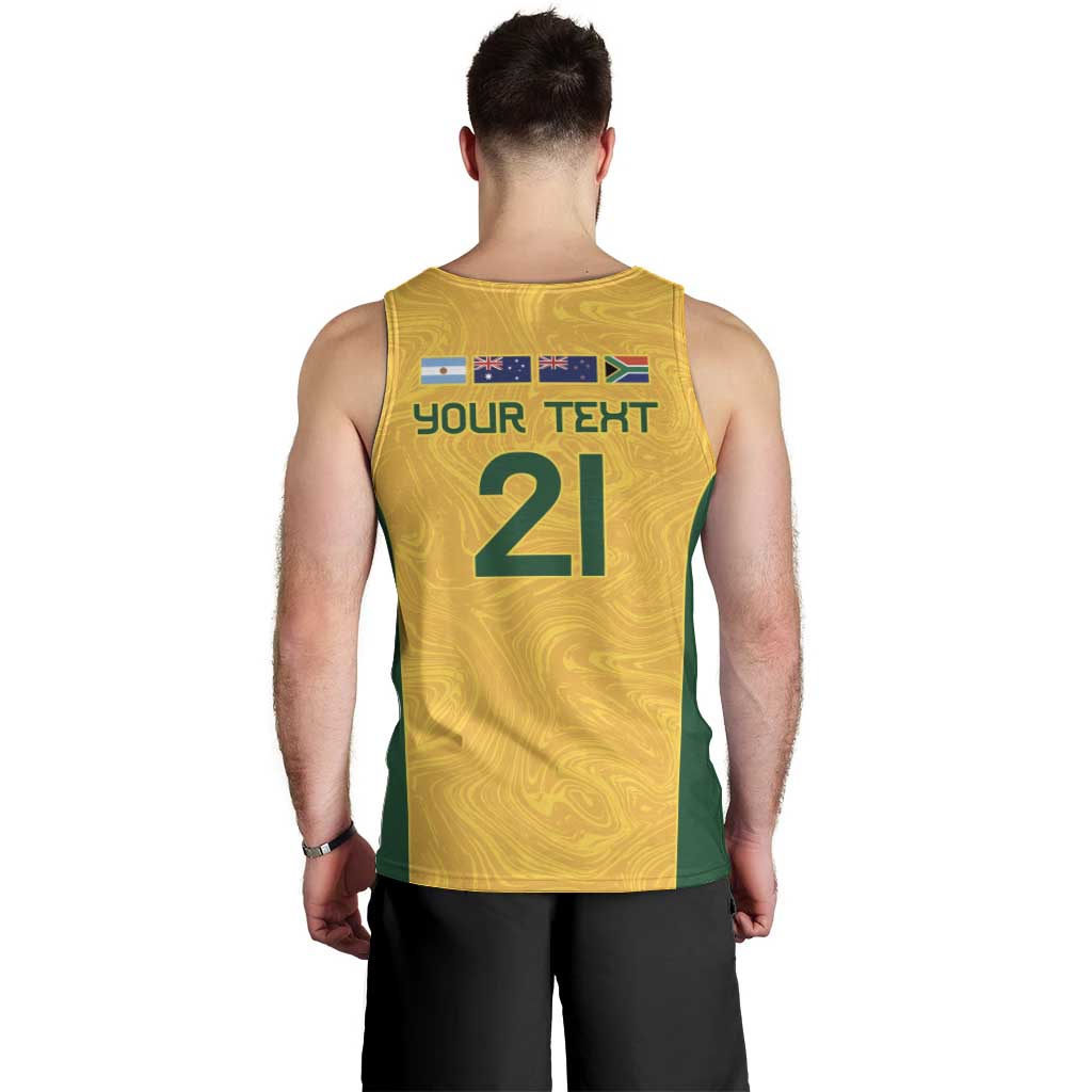 Australia Rugby Custom Men Tank Top Glory Be To Wallabies Simple Pattern - Aussie Hoodie
