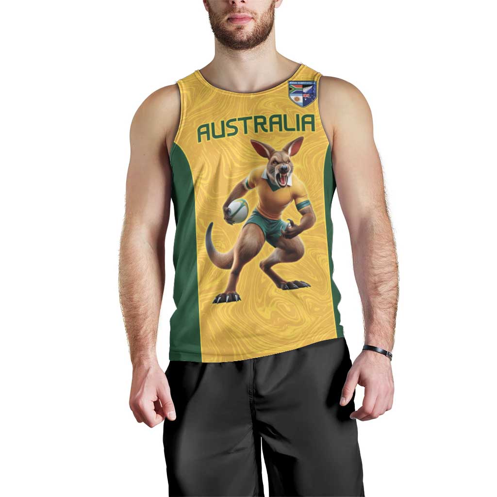 Australia Rugby Custom Men Tank Top Glory Be To Wallabies Simple Pattern - Aussie Hoodie