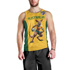 Australia Rugby Custom Men Tank Top Glory Be To Wallabies Simple Pattern - Aussie Hoodie