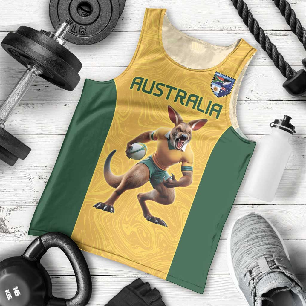 Australia Rugby Custom Men Tank Top Glory Be To Wallabies Simple Pattern - Aussie Hoodie
