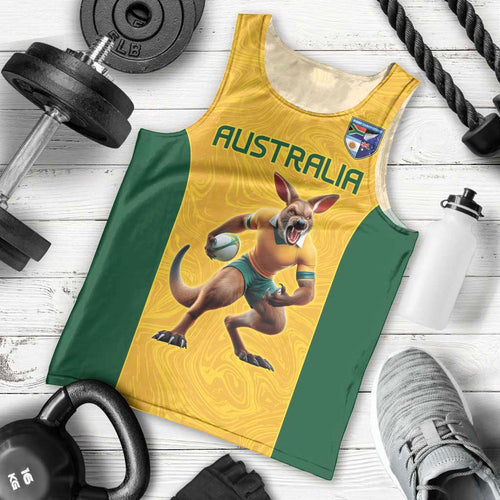 Australia Rugby Custom Men Tank Top Glory Be To Wallabies Simple Pattern - Aussie Hoodie