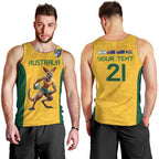 Australia Rugby Custom Men Tank Top Glory Be To Wallabies Simple Pattern - Aussie Hoodie