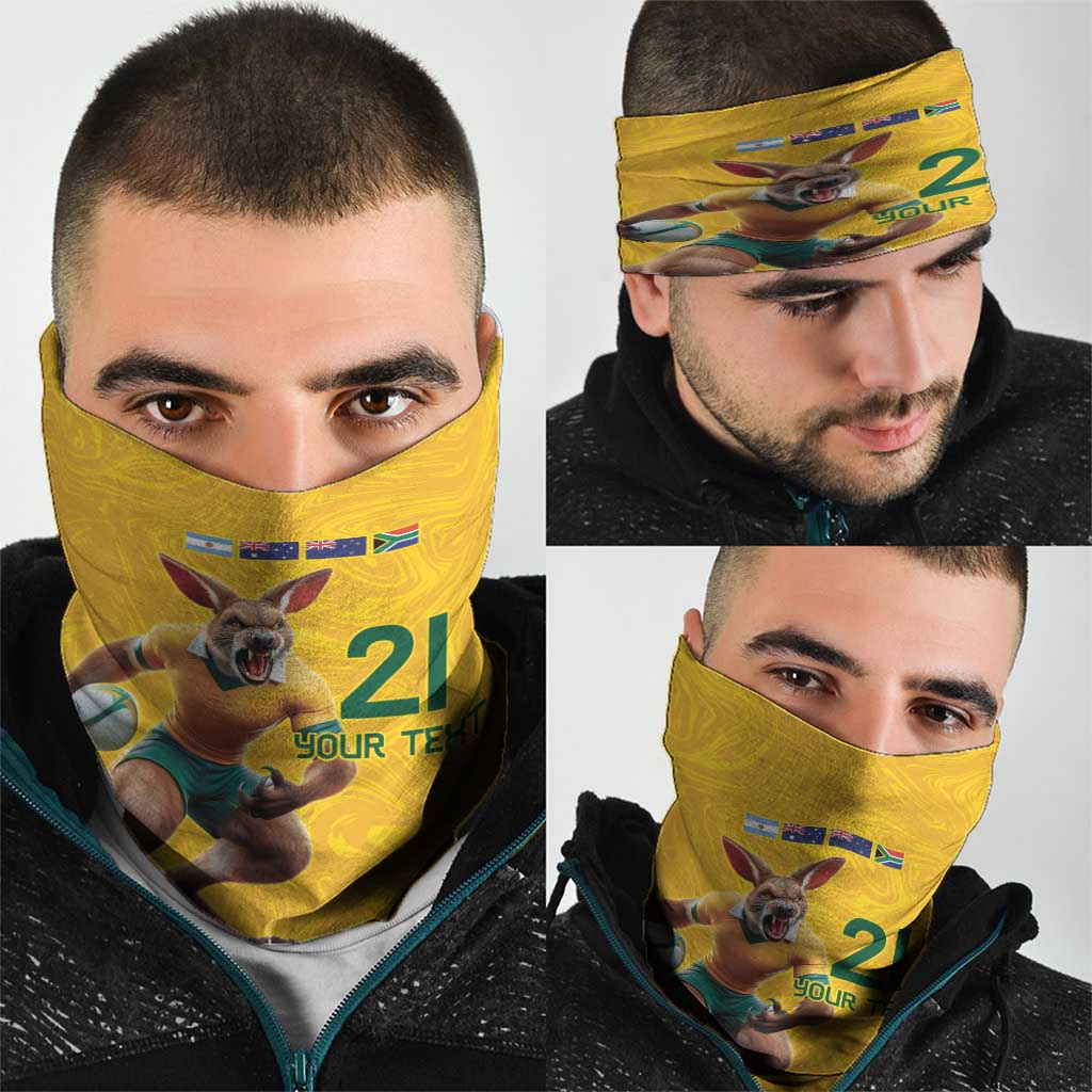 Australia Rugby Custom Neck Gaiter Glory Be To Wallabies Simple Pattern - Aussie Hoodie