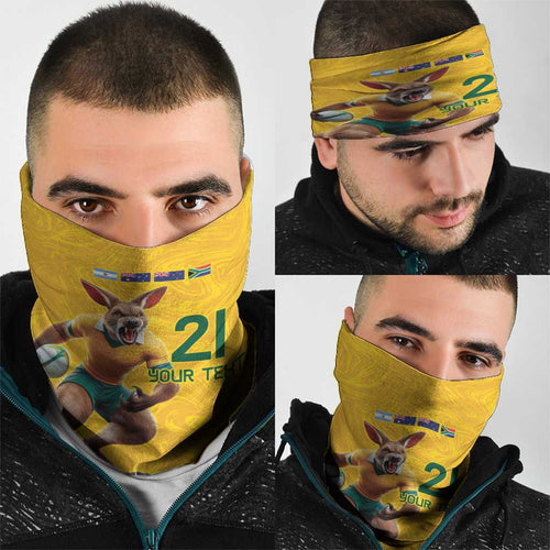 Australia Rugby Custom Neck Gaiter Glory Be To Wallabies Simple Pattern - Aussie Hoodie