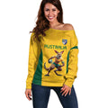 Australia Rugby Custom Off Shoulder Sweater Glory Be To Wallabies Simple Pattern - Aussie Hoodie