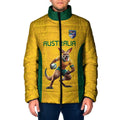 Australia Rugby Custom Padded Jacket Glory Be To Wallabies Simple Pattern - Aussie Hoodie