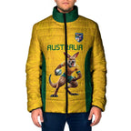 Australia Rugby Custom Padded Jacket Glory Be To Wallabies Simple Pattern - Aussie Hoodie