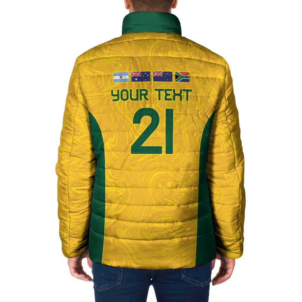 Australia Rugby Custom Padded Jacket Glory Be To Wallabies Simple Pattern - Aussie Hoodie