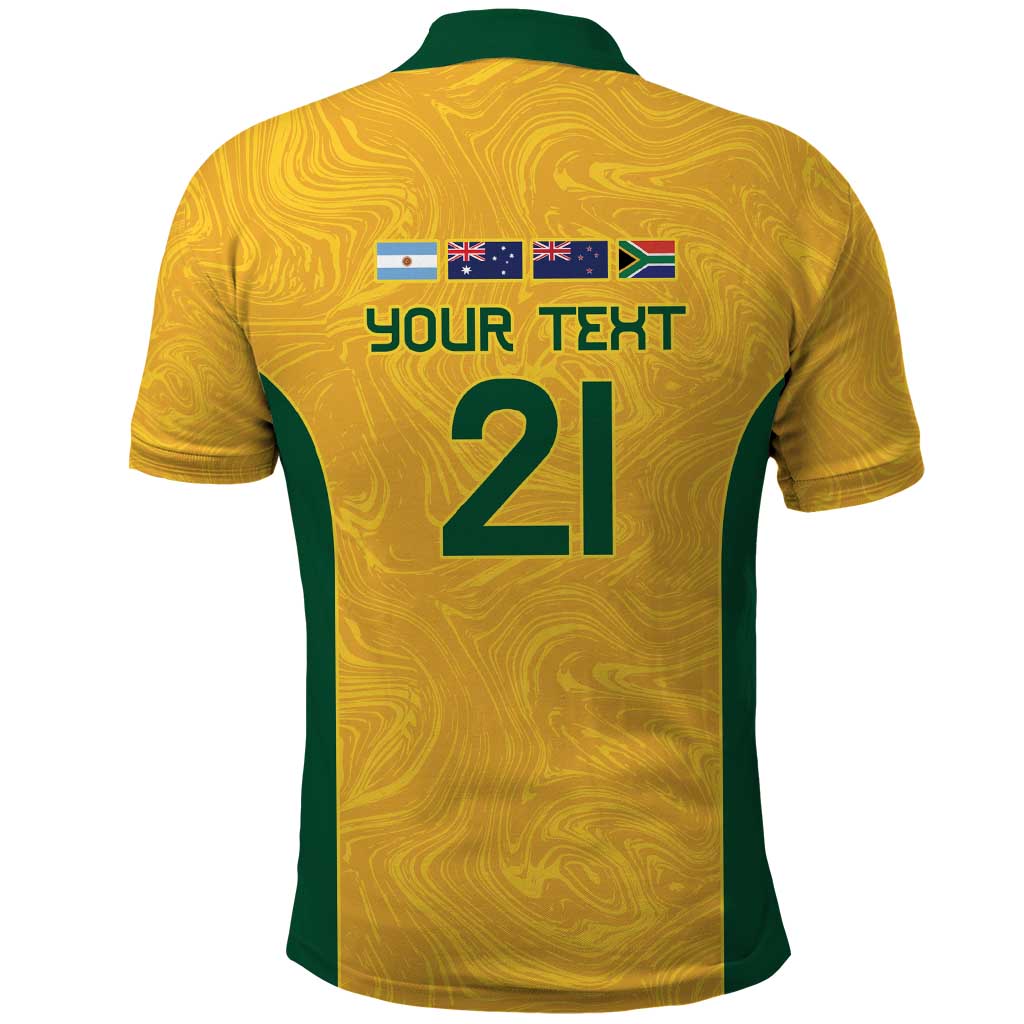 Australia Rugby Custom Polo Shirt Glory Be To Wallabies Simple Pattern - Aussie Hoodie