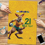 Australia Rugby Custom Puzzle Glory Be To Wallabies Simple Pattern - Aussie Hoodie
