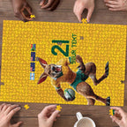 Australia Rugby Custom Puzzle Glory Be To Wallabies Simple Pattern - Aussie Hoodie