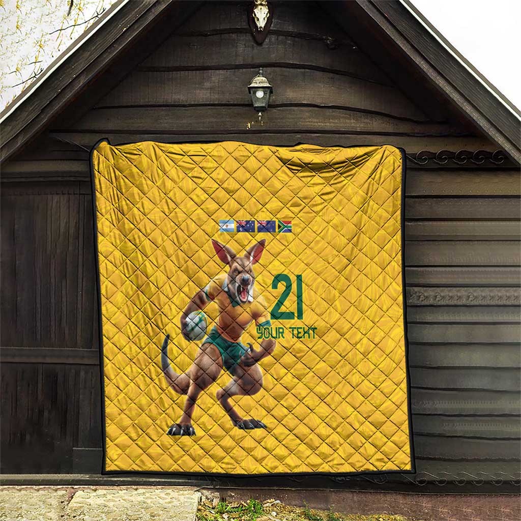 Australia Rugby Custom Quilt Glory Be To Wallabies Simple Pattern - Aussie Hoodie