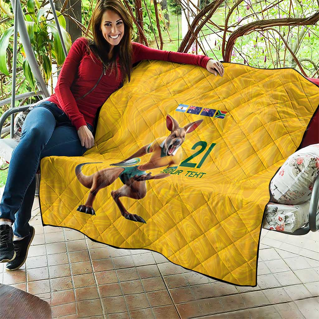 Australia Rugby Custom Quilt Glory Be To Wallabies Simple Pattern - Aussie Hoodie