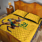 Australia Rugby Custom Quilt Bed Set Glory Be To Wallabies Simple Pattern - Aussie Hoodie