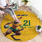 Australia Rugby Custom Round Carpet Glory Be To Wallabies Simple Pattern - Aussie Hoodie