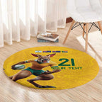 Australia Rugby Custom Round Carpet Glory Be To Wallabies Simple Pattern - Aussie Hoodie