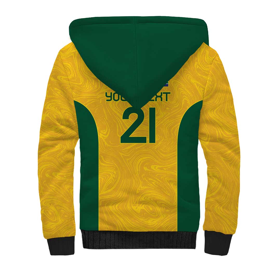 Australia Rugby Custom Sherpa Hoodie Glory Be To Wallabies Simple Pattern - Aussie Hoodie