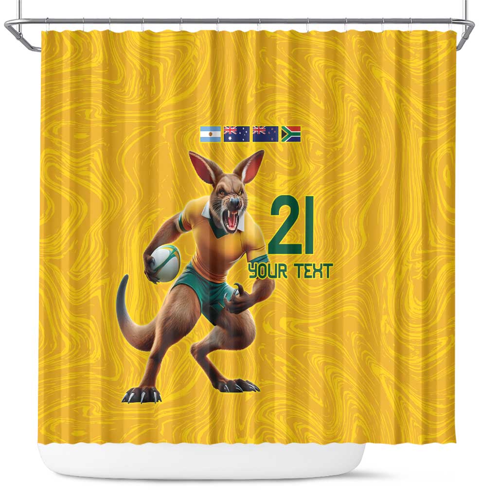 Australia Rugby Custom Shower Curtain Glory Be To Wallabies Simple Pattern - Aussie Hoodie
