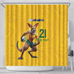 Australia Rugby Custom Shower Curtain Glory Be To Wallabies Simple Pattern - Aussie Hoodie