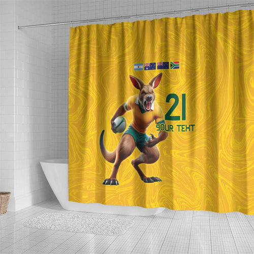Australia Rugby Custom Shower Curtain Glory Be To Wallabies Simple Pattern - Aussie Hoodie
