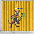 Australia Rugby Custom Shower Curtain Glory Be To Wallabies Simple Pattern - Aussie Hoodie