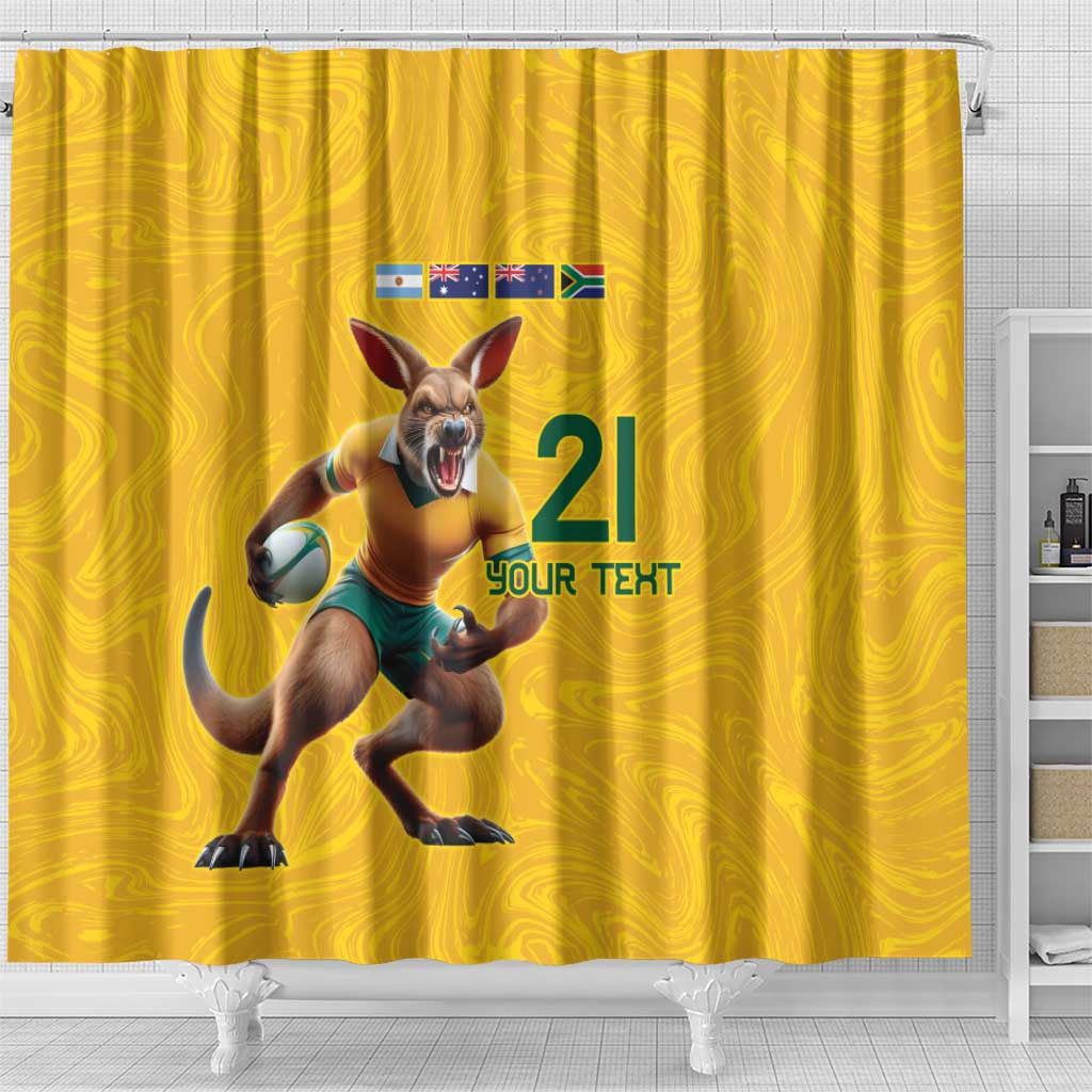 Australia Rugby Custom Shower Curtain Glory Be To Wallabies Simple Pattern - Aussie Hoodie