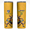 Australia Rugby Custom Skinny Tumbler Glory Be To Wallabies Simple Pattern - Aussie Hoodie