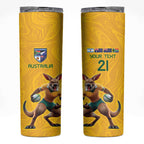 Australia Rugby Custom Skinny Tumbler Glory Be To Wallabies Simple Pattern - Aussie Hoodie