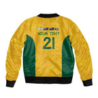 Australia Rugby Custom Sleeve Zip Bomber Jacket Glory Be To Wallabies Simple Pattern - Aussie Hoodie