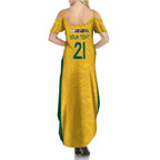 Australia Rugby Custom Summer Maxi Dress Glory Be To Wallabies Simple Pattern - Aussie Hoodie