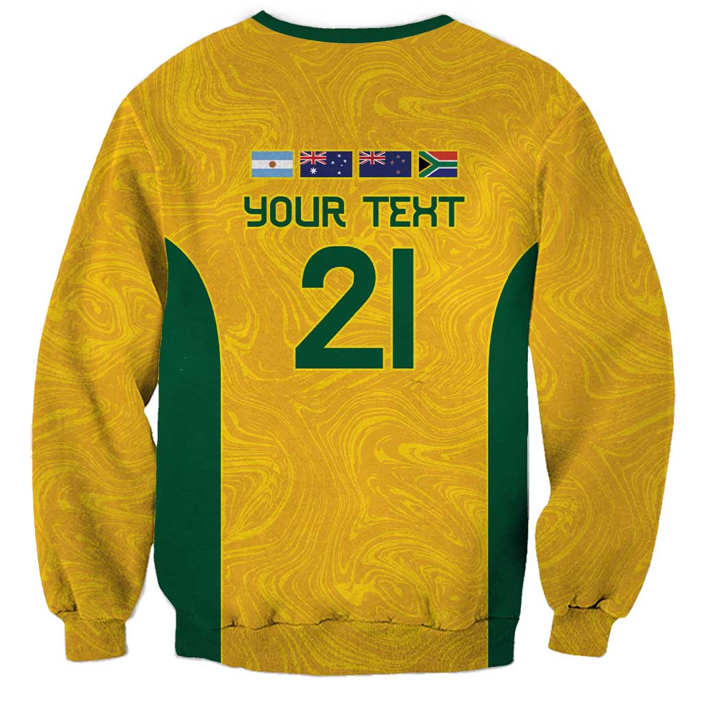 Australia Rugby Custom Sweatshirt Glory Be To Wallabies Simple Pattern - Aussie Hoodie
