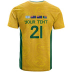 Australia Rugby Custom T Shirt Glory Be To Wallabies Simple Pattern - Aussie Hoodie