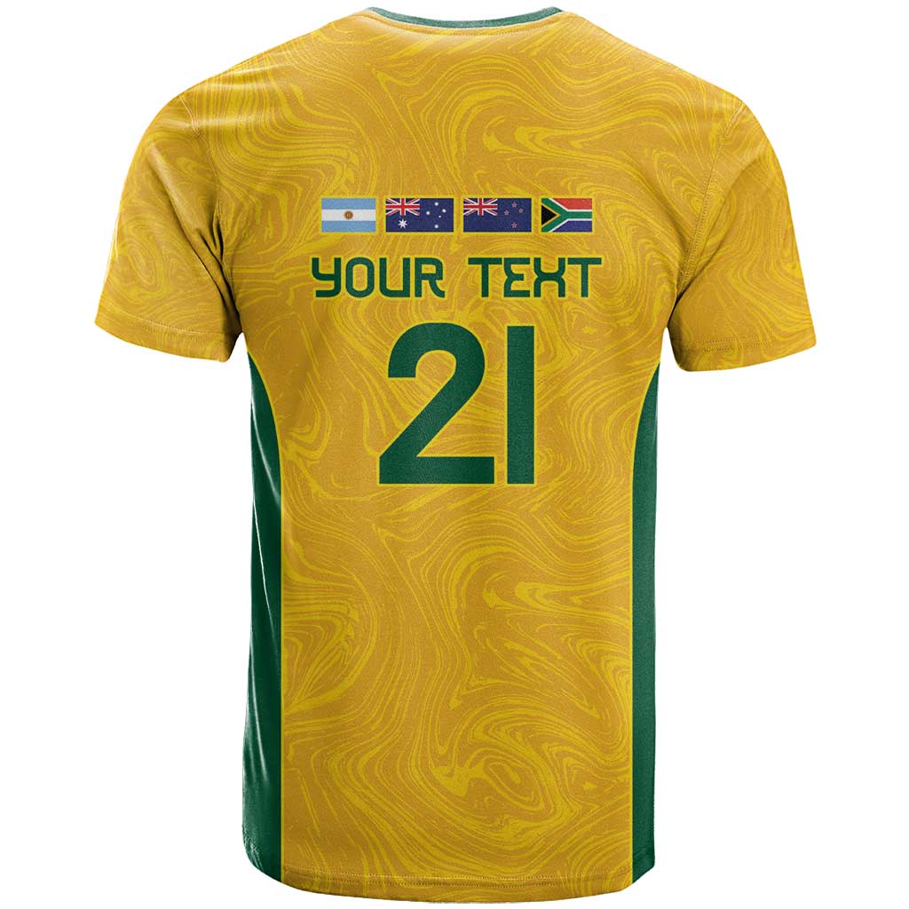 Australia Rugby Custom T Shirt Glory Be To Wallabies Simple Pattern - Aussie Hoodie