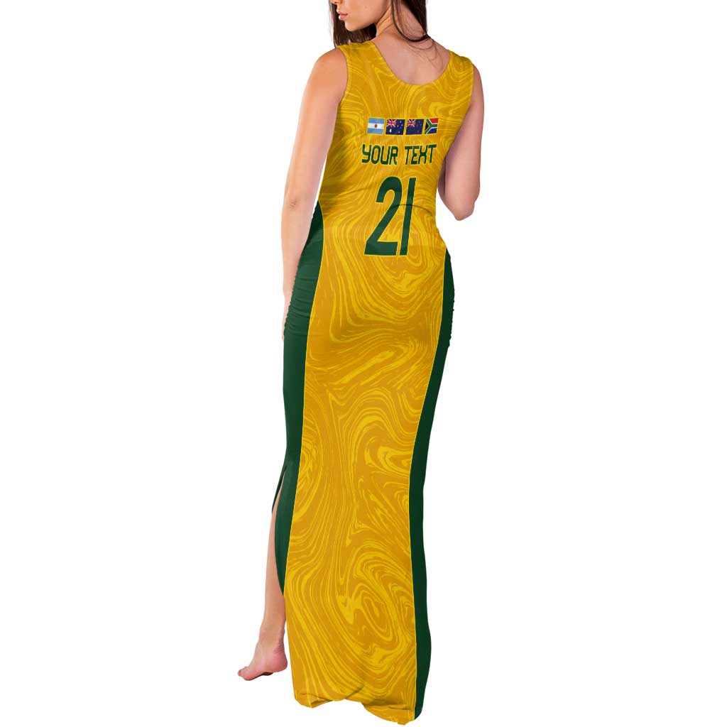 Australia Rugby Custom Tank Maxi Dress Glory Be To Wallabies Simple Pattern - Aussie Hoodie